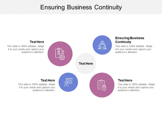 Ensuring Business Continuity Ppt Powerpoint Presentation Gallery Smartart Cpb