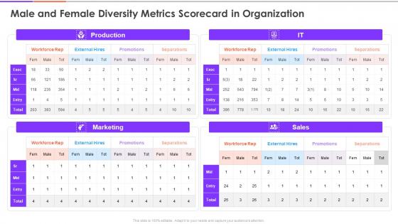 Enterprise Diversity Metrics And Scorecard Male And Female Diversity Metrics Scorecard In Organization Rules PDF Enterprise Diversity Metrics And Scorecard Male And Female Diversity Metrics Scorecard In Organization Rules PDF