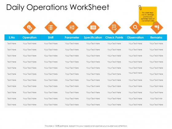 Enterprise Governance Daily Operations Worksheet Brochure PDF Enterprise Governance Daily Operations Worksheet Brochure PDF