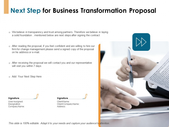 Enterprise Revamping Next Step For Business Transformation Proposal Ppt Show Backgrounds PDF Enterprise Revamping Next Step For Business Transformation Proposal Ppt Show Backgrounds PDF