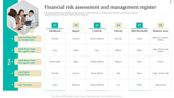 Enterprise Risk Management Financial Risk Assessment And Management Register Themes PDF
