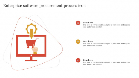 Enterprise Software Procurement Process Icon Demonstration PDF