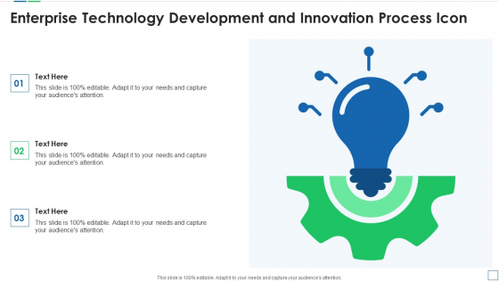 Enterprise Technology Development And Innovation Process Icon Background PDF