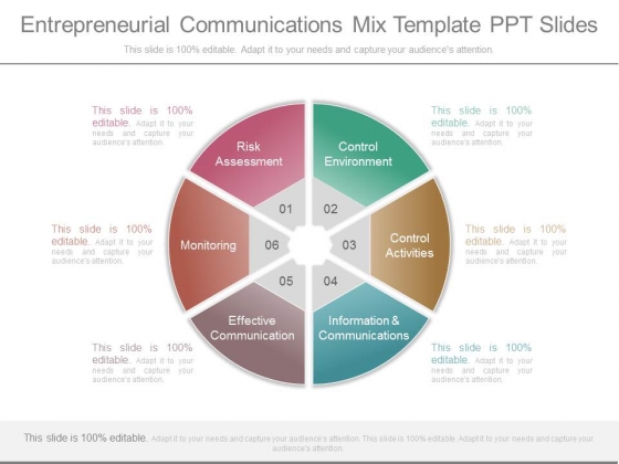 Entrepreneurial Communications Mix Template Ppt Slides
