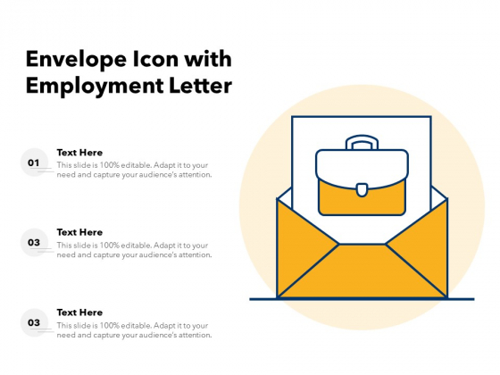 Envelope Icon With Employment Letter Ppt PowerPoint Presentation Gallery Graphics PDF