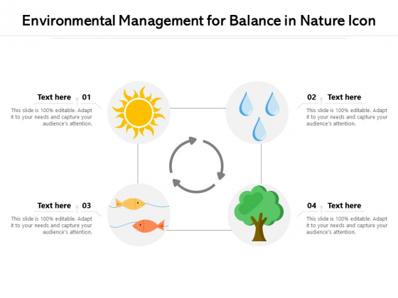 Environmental Management For Balance In Nature Icon Ppt PowerPoint Presentation File Layout PDF