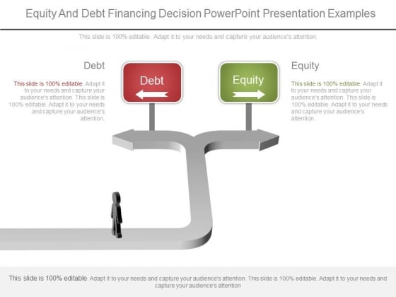 Equity And Debt Financing Decision Powerpoint Presentation Examples
