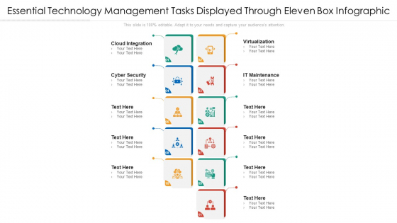 Essential Technology Management Tasks Displayed Through Eleven Box Infographic Ppt PowerPoint Presentation File Portfolio PDF Essential Technology Management Tasks Displayed Through Eleven Box Infographic Ppt PowerPoint Presentation File Portfolio PDF