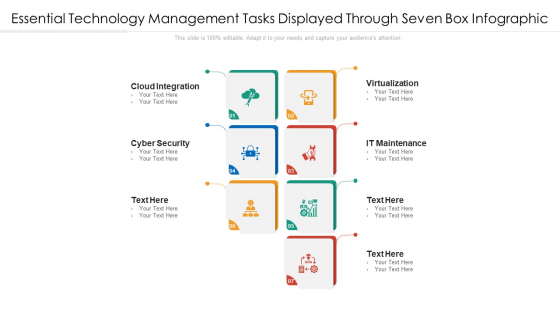 Essential Technology Management Tasks Displayed Through Seven Box Infographic Ppt PowerPoint Presentation File Outline PDF Essential Technology Management Tasks Displayed Through Seven Box Infographic Ppt PowerPoint Presentation File Outline PDF