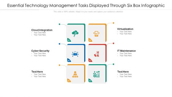 Essential Technology Management Tasks Displayed Through Six Box Infographic Ppt PowerPoint Presentation File Graphics Pictures PDF Essential Technology Management Tasks Displayed Through Six Box Infographic Ppt PowerPoint Presentation File Graphics Pictures PDF