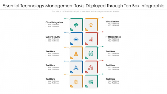 Essential Technology Management Tasks Displayed Through Ten Box Infographic Ppt PowerPoint Presentation Gallery Outfit PDF Essential Technology Management Tasks Displayed Through Ten Box Infographic Ppt PowerPoint Presentation Gallery Outfit PDF