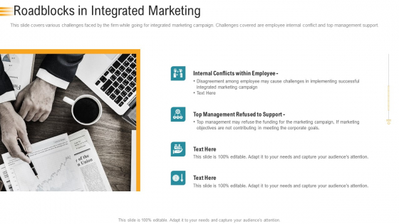 Establishing An Efficient Integrated Marketing Communication Process Roadblocks In Integrated Marketing Microsoft PDF