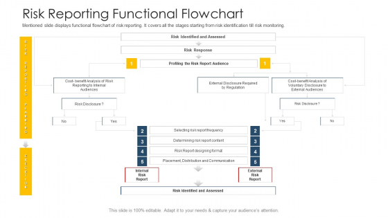Establishing Operational Risk Framework Banking Risk Reporting Functional Flowchart Formats PDF