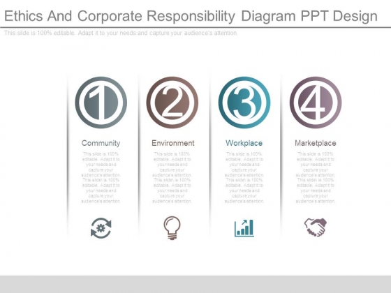 Ethics And Corporate Responsibility Diagram Ppt Design Ethics And Corporate Responsibility Diagram Ppt Design
