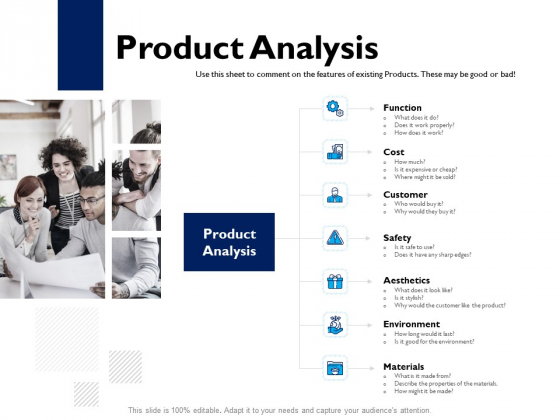 Evaluation Criteria Of New Product Development Process Product Analysis Ppt PowerPoint Presentation Infographics Deck PDF