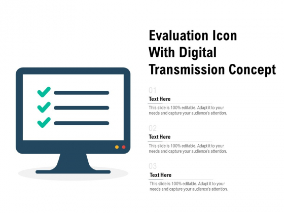 Evaluation Icon With Digital Transmission Concept Ppt PowerPoint Presentation Infographics Slide Portrait PDF Evaluation Icon With Digital Transmission Concept Ppt PowerPoint Presentation Infographics Slide Portrait PDF