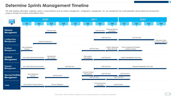 Evolving BI Infrastructure Determine Sprints Management Timeline Background PDF Evolving BI Infrastructure Determine Sprints Management Timeline Background PDF
