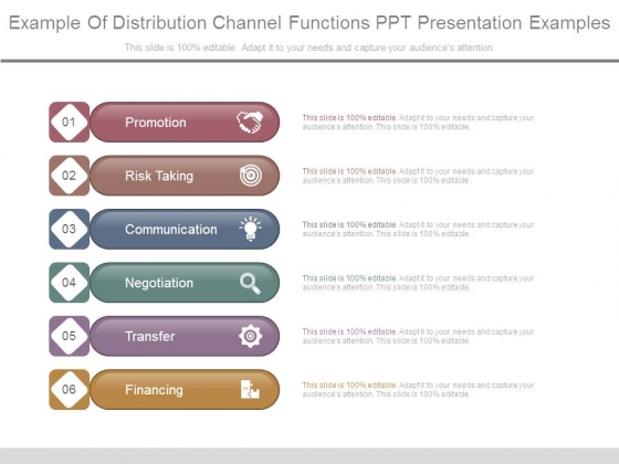 Example Of Distribution Channel Functions Ppt Presentation Examples