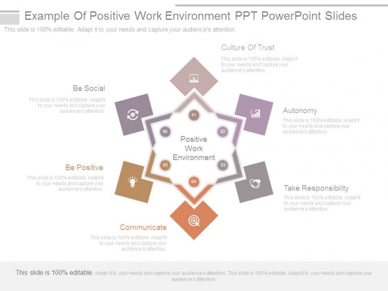 Example Of Positive Work Environment Ppt Powerpoint Slides