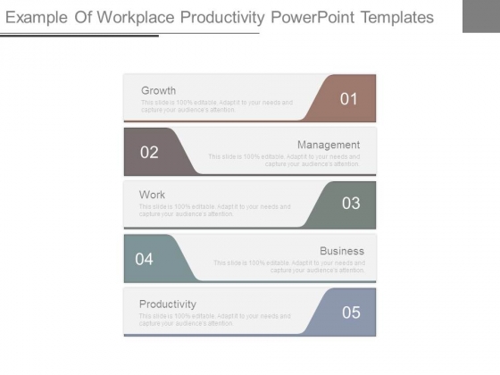 Example Of Workplace Productivity Powerpoint Templates