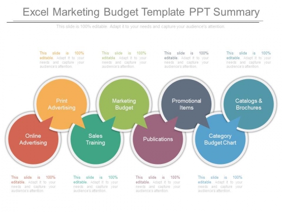 Excel Marketing Budget Template Ppt Summary Excel Marketing Budget Template Ppt Summary