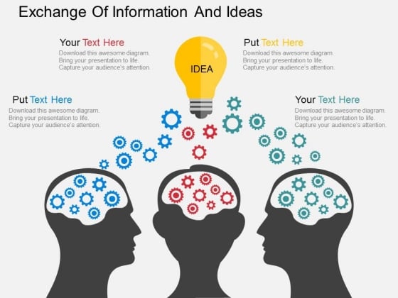 Exchange Of Information And Ideas Powerpoint Template Exchange Of Information And Ideas Powerpoint Template
