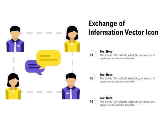 Exchange Of Information Vector Icon Ppt PowerPoint Presentation Portfolio Grid