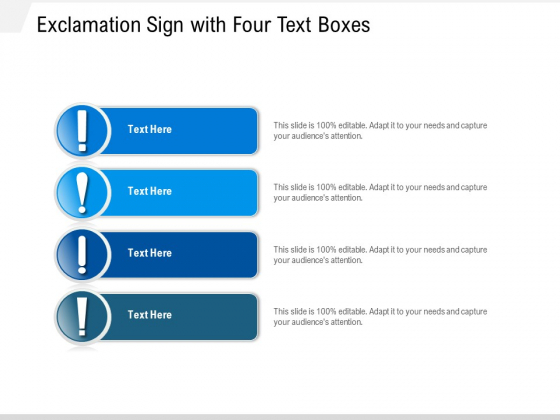Exclamation Sign With Four Text Boxes Ppt PowerPoint Presentation File Examples PDF Exclamation Sign With Four Text Boxes Ppt PowerPoint Presentation File Examples PDF