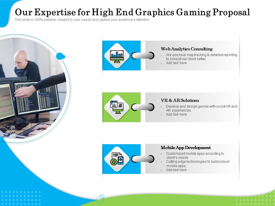 Exclusive Illustration Gaming Our Expertise For High End Graphics Gaming Proposal Topics PDF