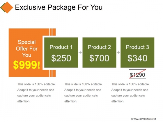 exclusive package for you ppt powerpoint presentation show file ppt formats