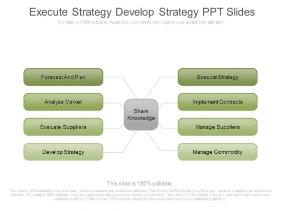 Execute Strategy Develop Strategy Ppt Slides