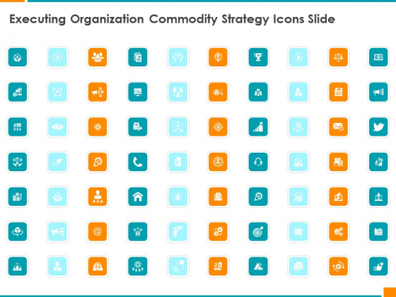 Executing Organization Commodity Strategy Icons Slide Demonstration PDF Executing Organization Commodity Strategy Icons Slide Demonstration PDF