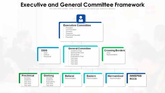 Executive And General Committee Framework Ppt Outline Outfit PDF