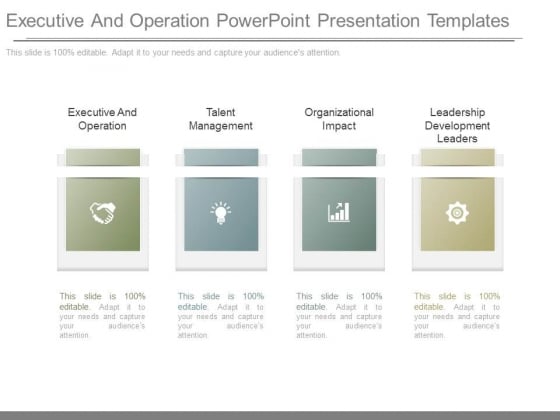 Executive And Operation Powerpoint Presentation Templates