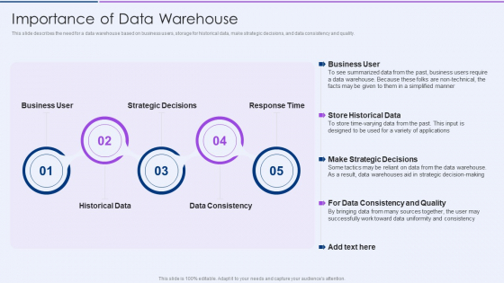 Executive Information Database System Importance Of Data Warehouse Information PDF