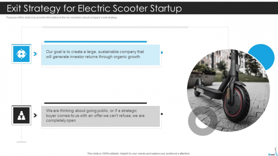 Exit Strategy For Electric Scooter Startup Guidelines PDF Exit Strategy For Electric Scooter Startup Guidelines PDF
