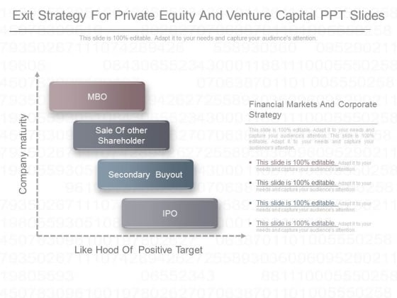 Exit Strategy For Private Equity And Venture Capital Ppt Slides
