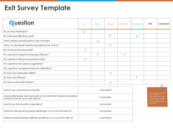 Exit Survey Template Ppt PowerPoint Presentation Slides Information PDF Exit Survey Template Ppt PowerPoint Presentation Slides Information PDF