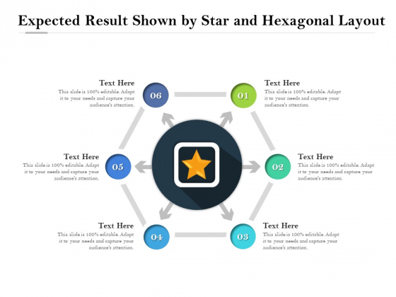 Expected Result Shown By Star And Hexagonal Layout Ppt PowerPoint Presentation Icon Example PDF