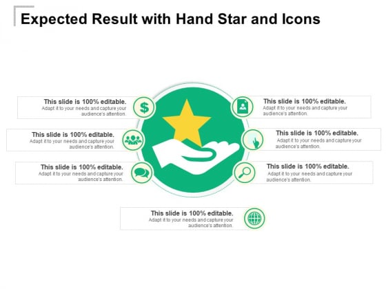 Expected Result With Hand Star And Icons Ppt PowerPoint Presentation File Clipart PDF