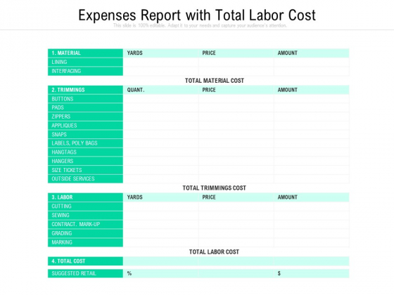 Expenses Report With Total Labor Cost Ppt PowerPoint Presentation Professional Graphics Tutorials PDF Expenses Report With Total Labor Cost Ppt PowerPoint Presentation Professional Graphics Tutorials PDF