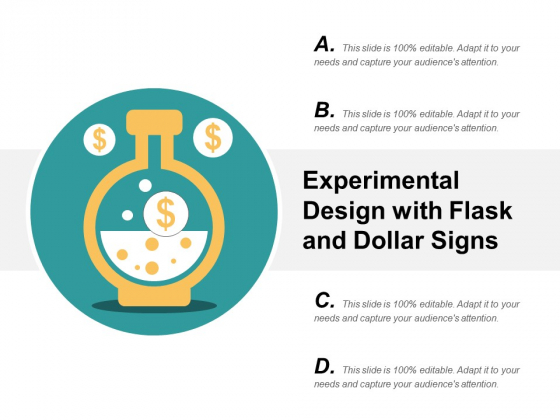 Experimental Design With Flask And Dollar Signs Ppt Powerpoint Presentation Gallery Background Image