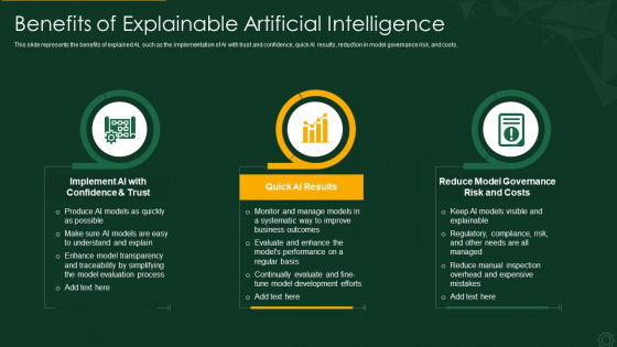 Explainable AI XAI Frameworks IT Benefits Of Explainable Artificial Intelligence Brochure PDF