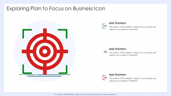 Exploring Plan To Focus On Business Icon Microsoft PDF