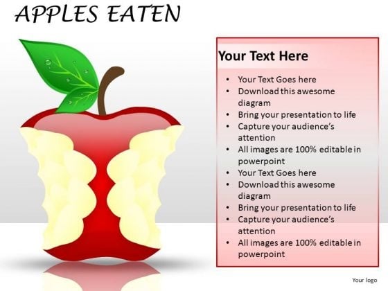 Eaten Apple Fruits PowerPoint Image Graphics Slides Eaten Apple Fruits PowerPoint Image Graphics Slides