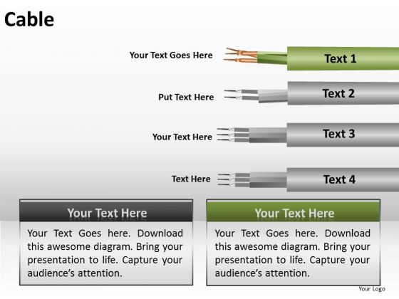 Editable Cables Diagrams For PowerPoint Slides