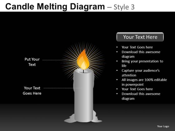 Editable Candle Diagram PowerPoint Slides Editable Candle Diagram PowerPoint Slides