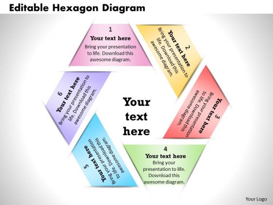 Editable Hexagon Diagram Business PowerPoint Presentation