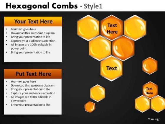 Editable Honey Combs PowerPoint Slides Download Editable Honey Combs PowerPoint Slides Download