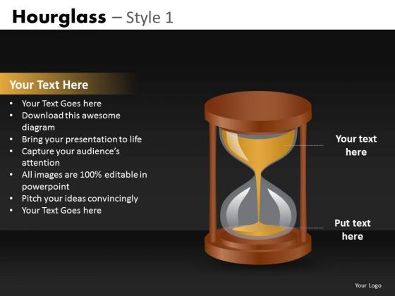 Editable PowerPoint Image Slides With Hourglasses